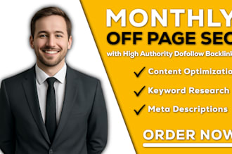 build monthly manual backlinks for off page SEO and index your links