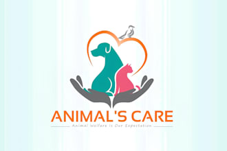 do modern pet, dog, cat and animal logo design