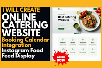 develop catering website food catering website cafe bakery website