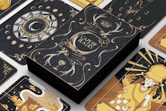 design custom card game tarot card zodiac card oracle playing card game deck