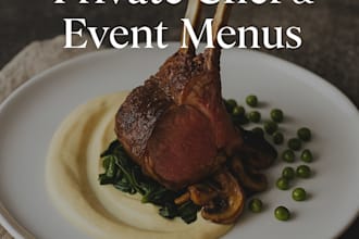design your private chef or event menu with recipes and costing