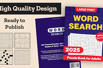 create word search, crossword puzzle book for amazon KDP