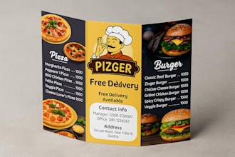 design creative restaurant menu brochure