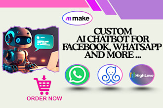 do custom ai chatbot for whatsapp, ai saas, website using manychat uchat chatgpt