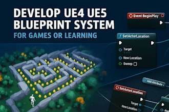 develop ue4 ue5 blueprint project for games or study