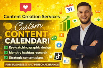 plan your business social media content calendar for instagram, facebook, tiktok