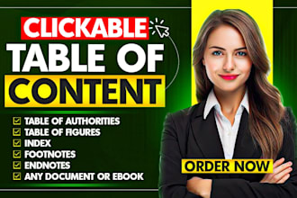 create clickable table of contents, clickable pdf of your documents