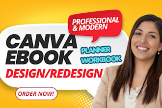 design canva ebook, digital planner, canva ebook redesign, edit canva workbook