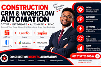 jobtread creatio zapier housecall pro dubsado procore crm workflow automation