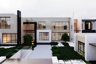 refurbish modern mansion exterior, front elevation facade design,garden,driveway