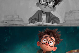 create top quality cartoon characters for childrens books and commercial art