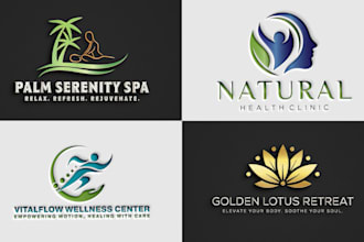 design massage therapy wellness spa skin care yoga logo