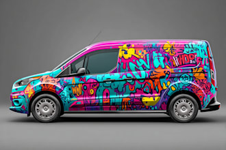 do vehicle wrap, car wrap, truck wrap, or van wrap design