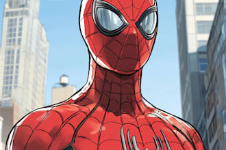 draw comic book art and comic book illustration