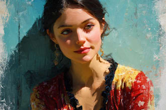 draw oil painting, digital oil painting