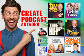desing  eye catching podcast cover art for spotify and apple