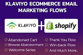setup klaviyo and shopify integration and setup email flows