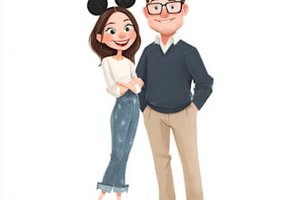 draw magical disney style art for you