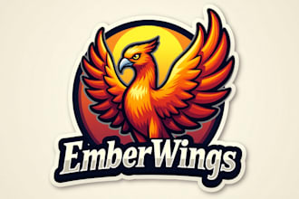 make phoenix bird mascot logo in one day