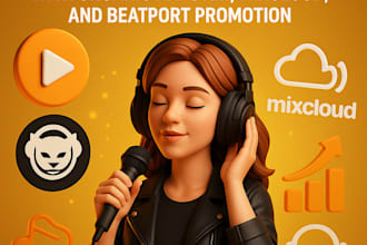 promote your music with organic napster, mixcloud, and beatport promotion