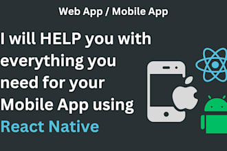 develop or help with react native mobile application
