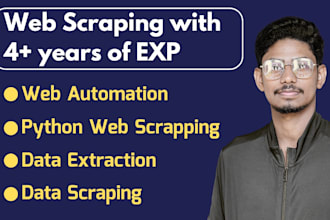 do web scraping and data scraping using python, selenium