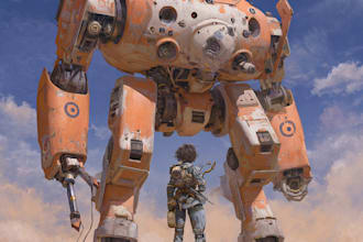 draw a mecha and robot art