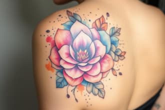 personalized watercolor tattoo design