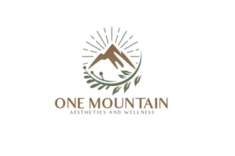 design aesthetics wellness medical spa mountains logo