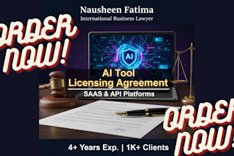 draft ai tool licensing agreements for saas or API platforms