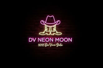 design cowboy school party logo