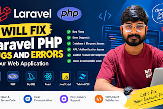 fix laravel PHP bugs and errors in your web application