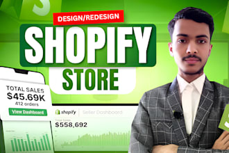 design, redesign shopify store for your business