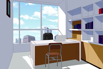 make 2d background design for you