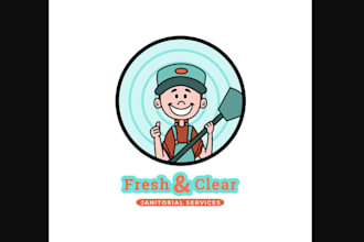 design house, pressure washing and window cleaning service logo