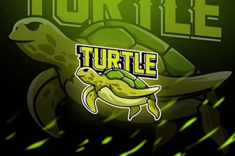 create an amazing turtle mascot logo design