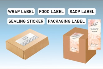 design custom subscription box sealing sticker, packaging label and sleeve