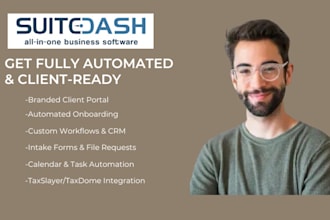 setup suitedash client portal automation on taxdome taxslayer crm workflow crm