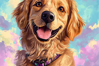 draw awesome pets cartoon dog, cat, etc