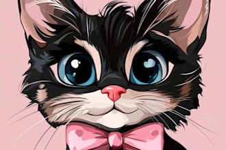 hand draw a watercolour portrait of your beloved pet