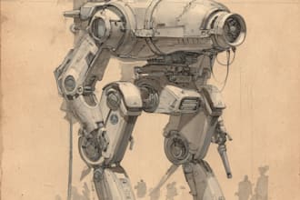 draw your mecha robot fanart or original in digital artwork