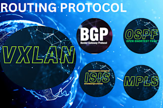 do configure bgp ospf isis mpls vxlan cisco packet tracer