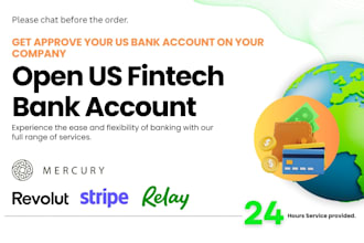 open US business bank account with mercury or relay on your llc