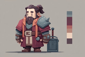 make game character art, 2d game character art