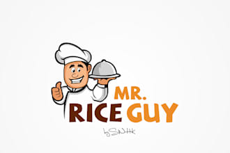 design a custom mascot character logo for your food brand or restaurant