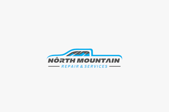 design a mountain inspired custom logo for your repair service