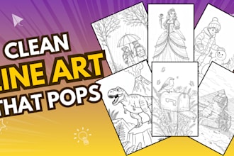 create clean 2d line art illustrations based on your ideas or reference