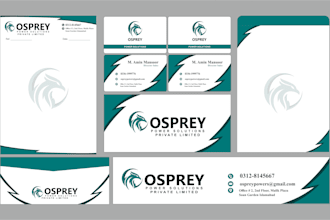 do modern business card, letterhead and full stationery design