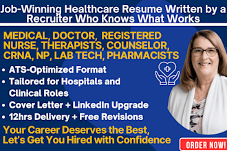 medical nurse practitioner resume, crna lab tech, rn, lpn, lvn, ai specialist CV