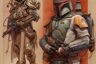draw a star wars custom illustration or fan art